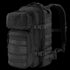 The Condor Compact Assault Backpack Gen II 24L is a black tactical pack featuring multiple zippered compartments, adjustable straps, side buckles, and MOLLE webbing—ideal for EDC or range trips.
